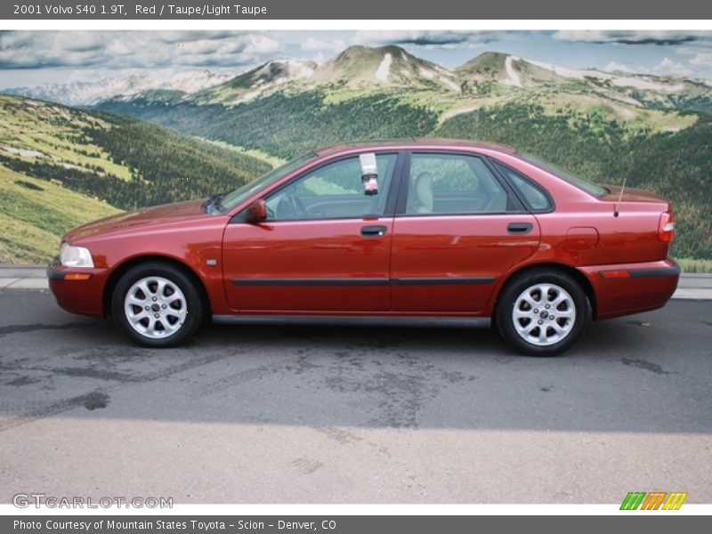 Red / Taupe/Light Taupe 2001 Volvo S40 1.9T