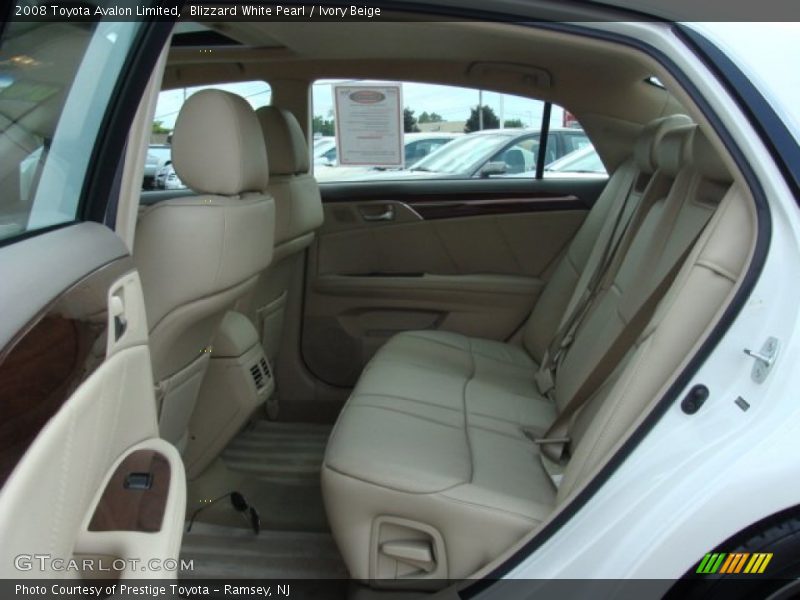 Blizzard White Pearl / Ivory Beige 2008 Toyota Avalon Limited
