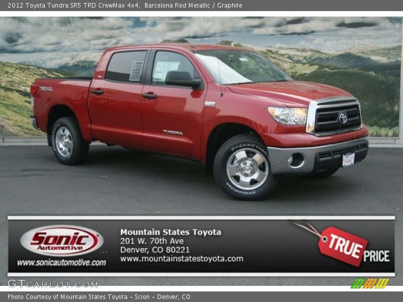 Barcelona Red Metallic / Graphite 2012 Toyota Tundra SR5 TRD CrewMax 4x4