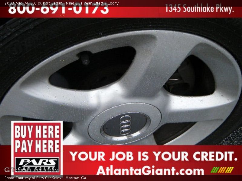 Ming Blue Pearl Effect / Ebony 2003 Audi A6 3.0 quattro Sedan