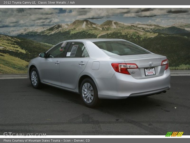 Classic Silver Metallic / Ash 2012 Toyota Camry LE
