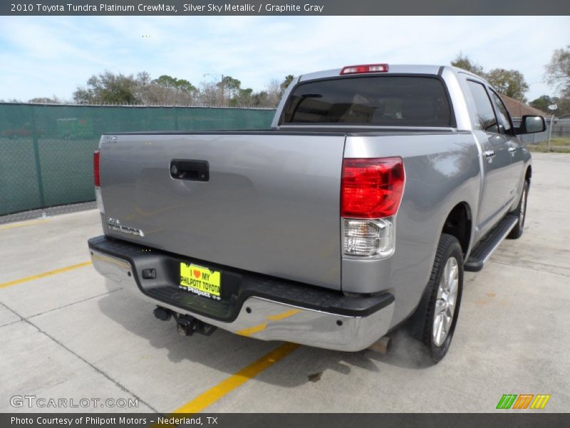 Silver Sky Metallic / Graphite Gray 2010 Toyota Tundra Platinum CrewMax