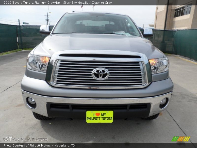 Silver Sky Metallic / Graphite Gray 2010 Toyota Tundra Platinum CrewMax