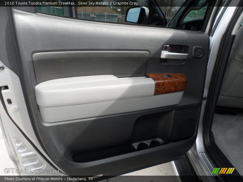 Silver Sky Metallic / Graphite Gray 2010 Toyota Tundra Platinum CrewMax