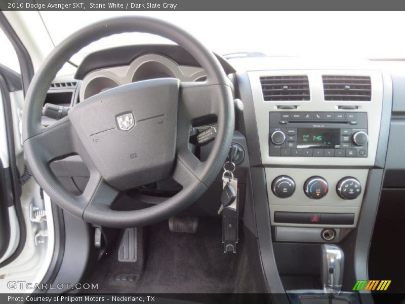 Stone White / Dark Slate Gray 2010 Dodge Avenger SXT
