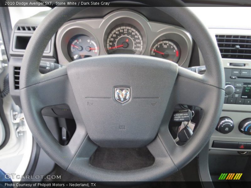 Stone White / Dark Slate Gray 2010 Dodge Avenger SXT
