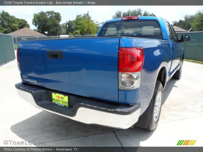 Blue Streak Metallic / Beige 2008 Toyota Tundra Double Cab