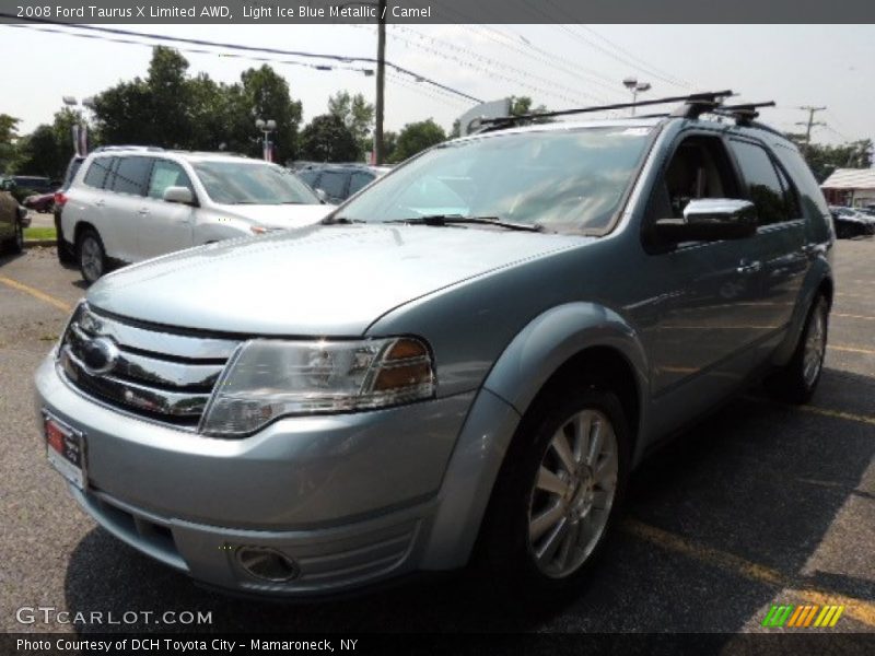 Light Ice Blue Metallic / Camel 2008 Ford Taurus X Limited AWD