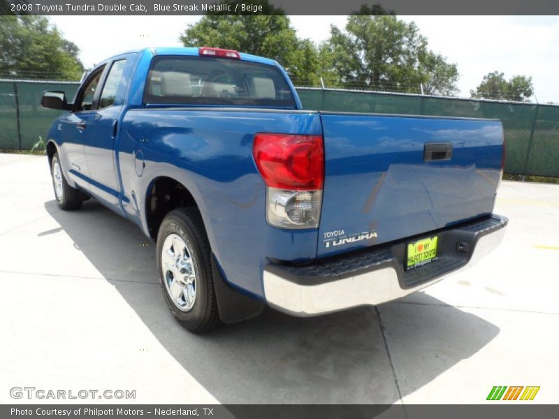 Blue Streak Metallic / Beige 2008 Toyota Tundra Double Cab
