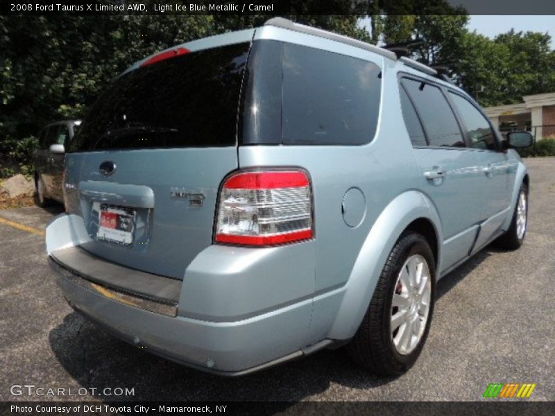 Light Ice Blue Metallic / Camel 2008 Ford Taurus X Limited AWD