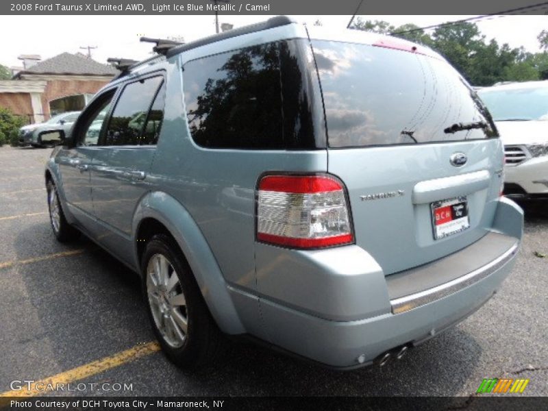 Light Ice Blue Metallic / Camel 2008 Ford Taurus X Limited AWD