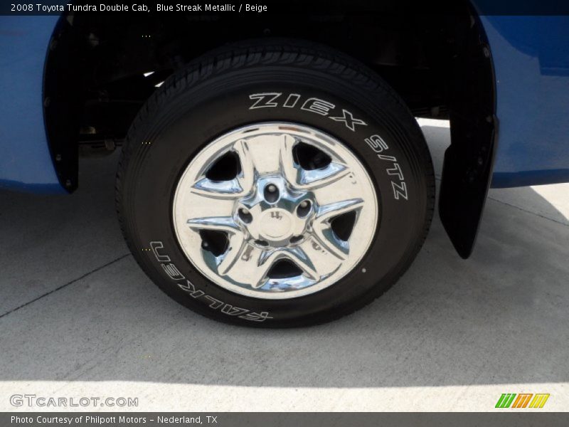 Blue Streak Metallic / Beige 2008 Toyota Tundra Double Cab