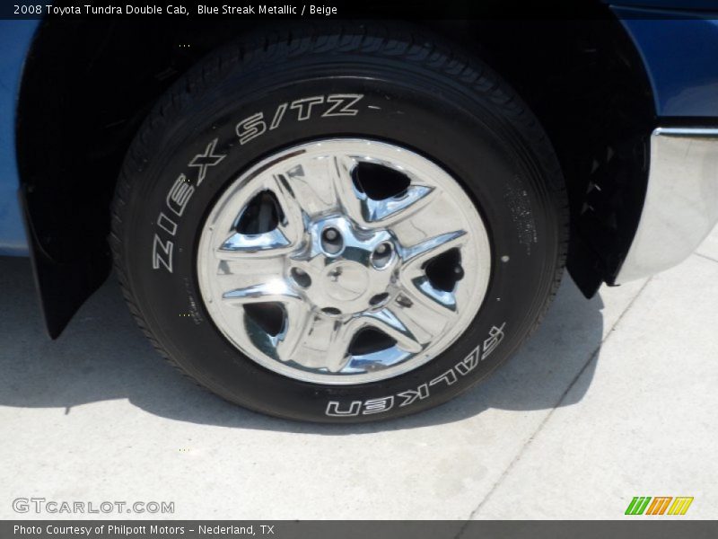 Blue Streak Metallic / Beige 2008 Toyota Tundra Double Cab