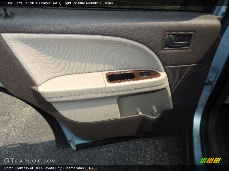 Light Ice Blue Metallic / Camel 2008 Ford Taurus X Limited AWD