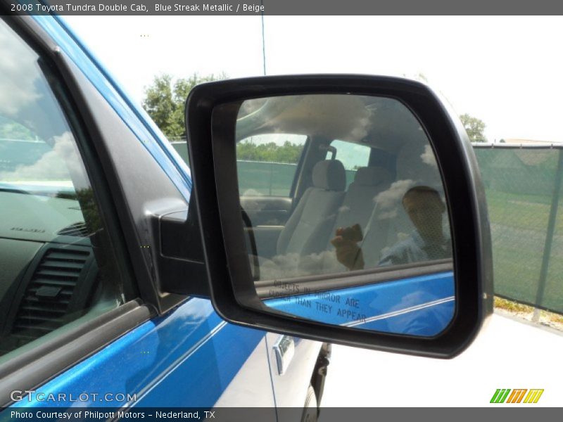 Blue Streak Metallic / Beige 2008 Toyota Tundra Double Cab