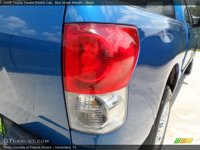 Blue Streak Metallic / Beige 2008 Toyota Tundra Double Cab