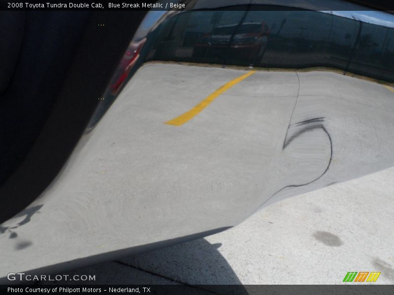 Blue Streak Metallic / Beige 2008 Toyota Tundra Double Cab