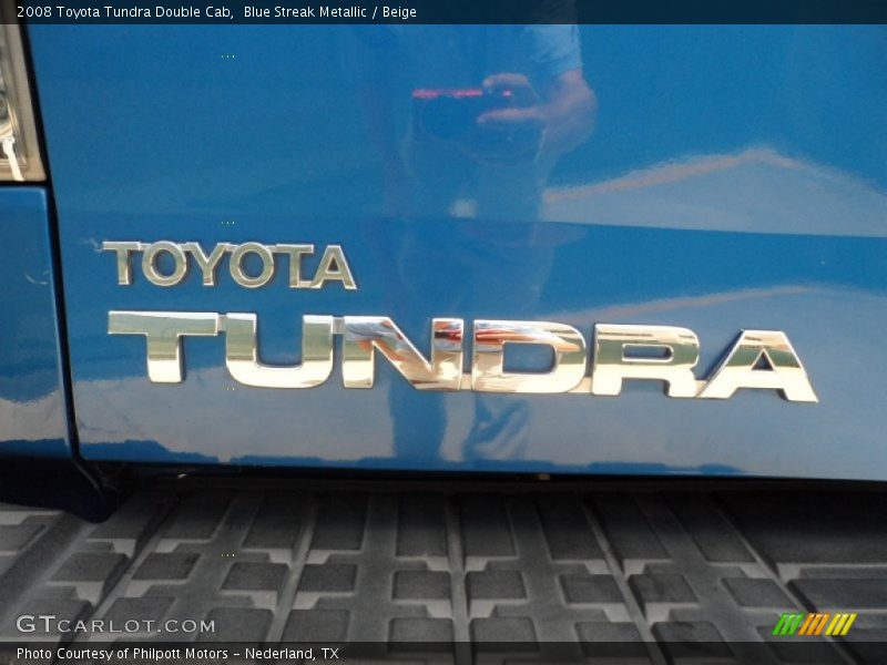 Blue Streak Metallic / Beige 2008 Toyota Tundra Double Cab