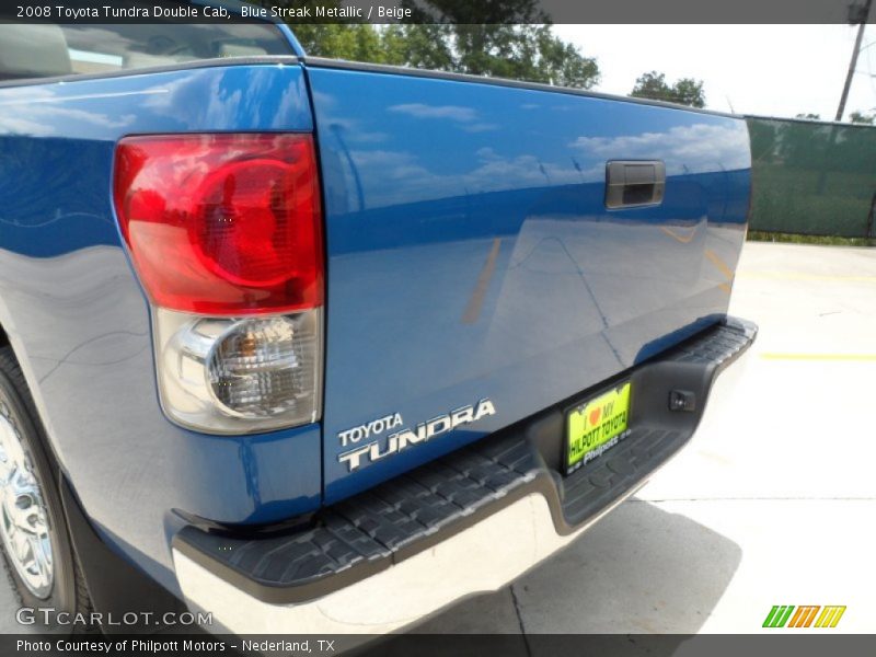 Blue Streak Metallic / Beige 2008 Toyota Tundra Double Cab