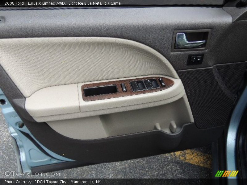 Light Ice Blue Metallic / Camel 2008 Ford Taurus X Limited AWD