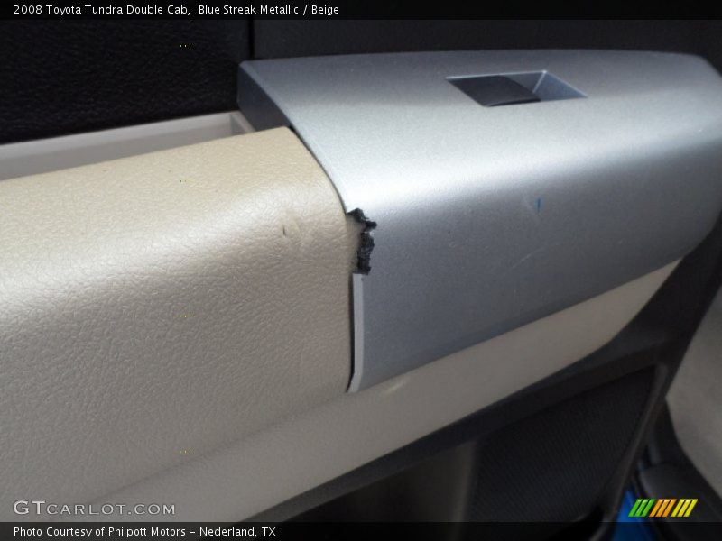 Blue Streak Metallic / Beige 2008 Toyota Tundra Double Cab