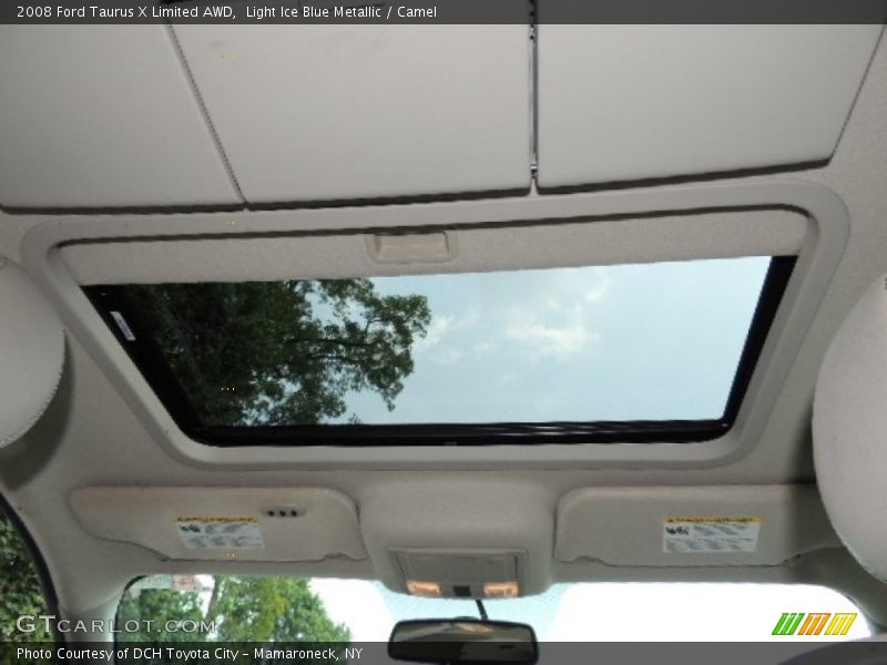 Light Ice Blue Metallic / Camel 2008 Ford Taurus X Limited AWD