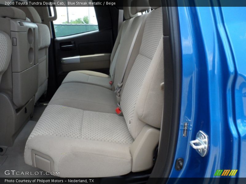 Blue Streak Metallic / Beige 2008 Toyota Tundra Double Cab