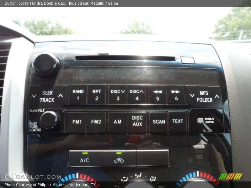 Blue Streak Metallic / Beige 2008 Toyota Tundra Double Cab