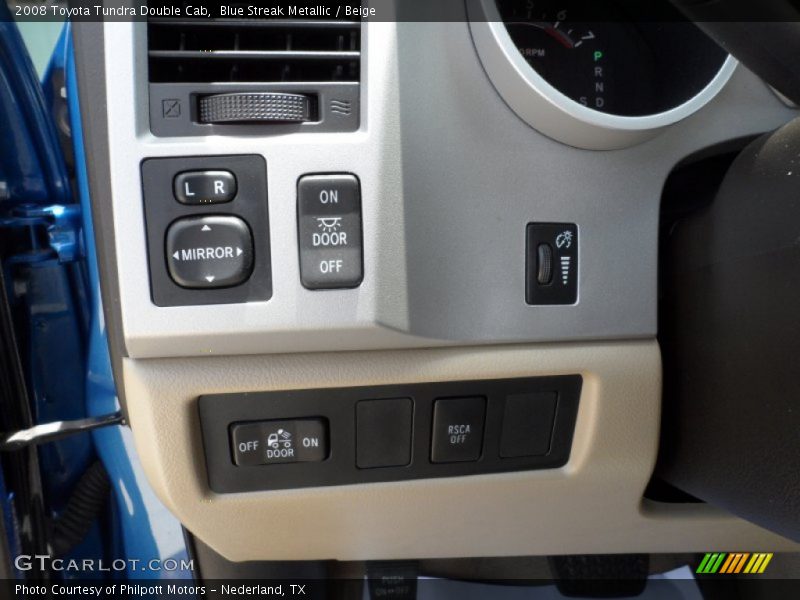 Blue Streak Metallic / Beige 2008 Toyota Tundra Double Cab