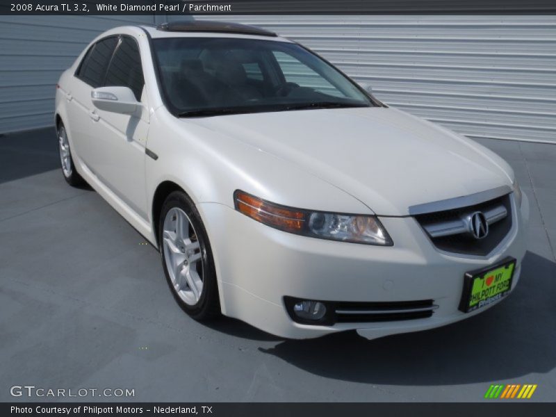 White Diamond Pearl / Parchment 2008 Acura TL 3.2