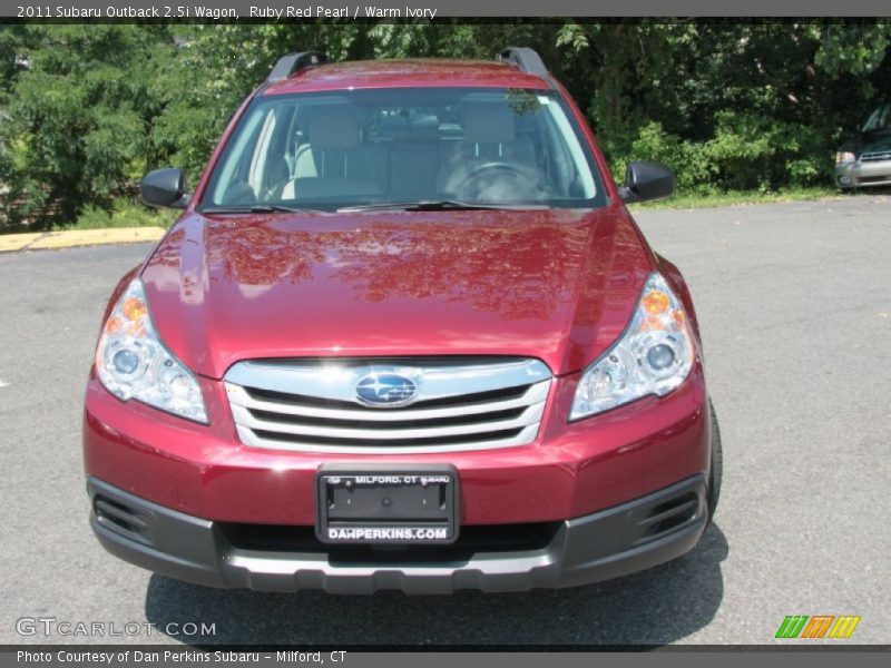 Ruby Red Pearl / Warm Ivory 2011 Subaru Outback 2.5i Wagon