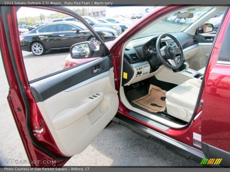 Ruby Red Pearl / Warm Ivory 2011 Subaru Outback 2.5i Wagon