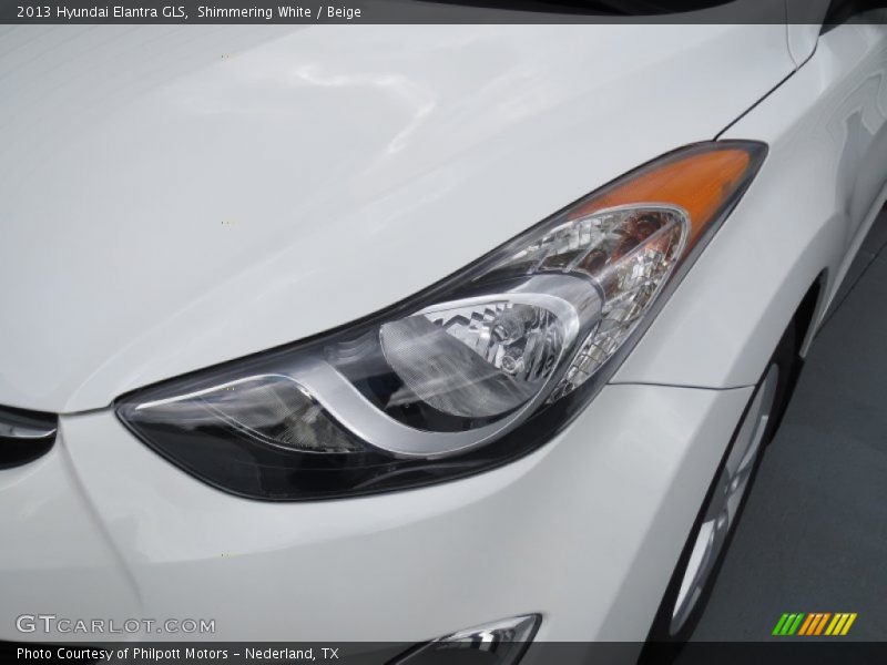 Shimmering White / Beige 2013 Hyundai Elantra GLS