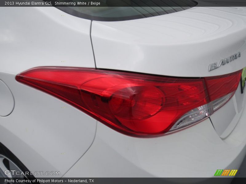 Shimmering White / Beige 2013 Hyundai Elantra GLS