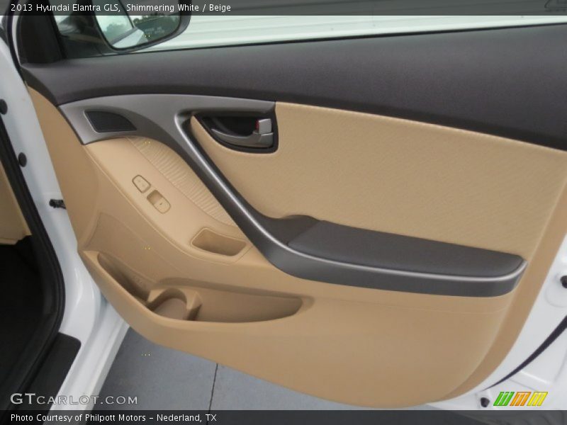 Shimmering White / Beige 2013 Hyundai Elantra GLS