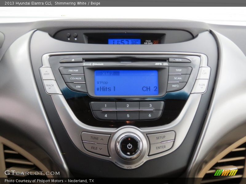 Shimmering White / Beige 2013 Hyundai Elantra GLS