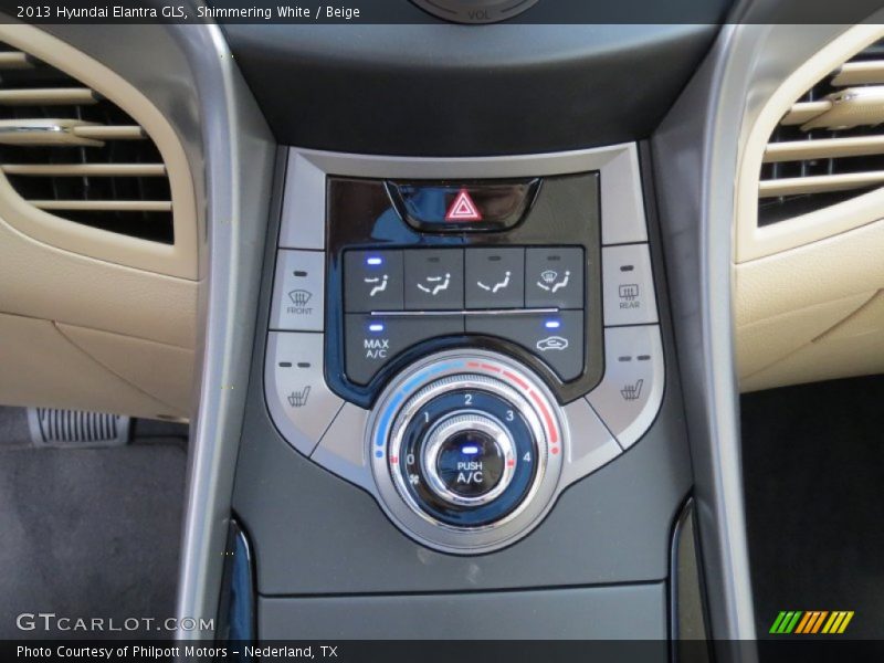 Shimmering White / Beige 2013 Hyundai Elantra GLS
