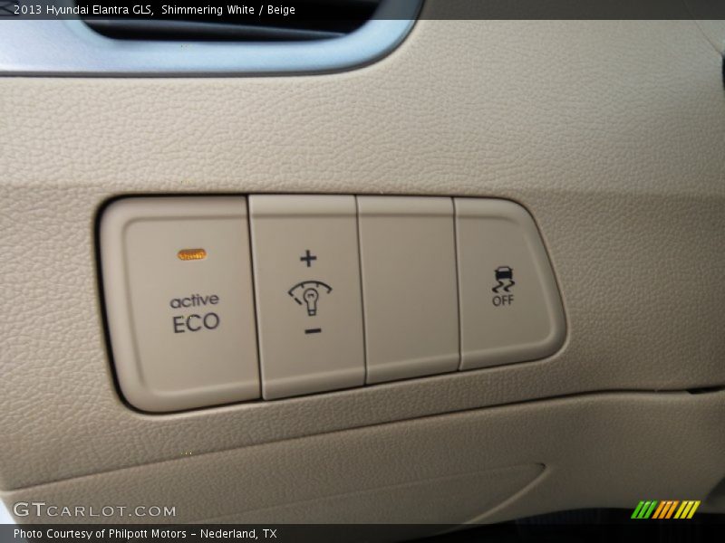 Shimmering White / Beige 2013 Hyundai Elantra GLS