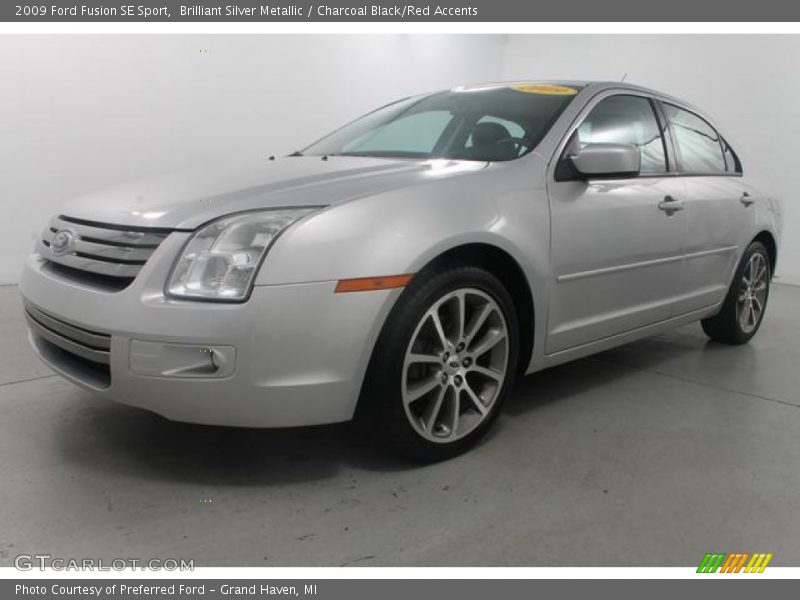 Brilliant Silver Metallic / Charcoal Black/Red Accents 2009 Ford Fusion SE Sport