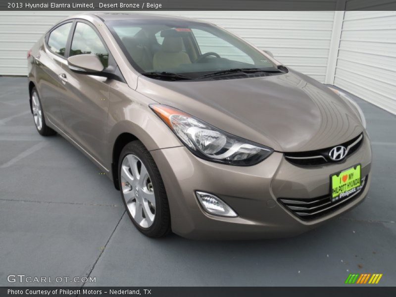 Desert Bronze / Beige 2013 Hyundai Elantra Limited