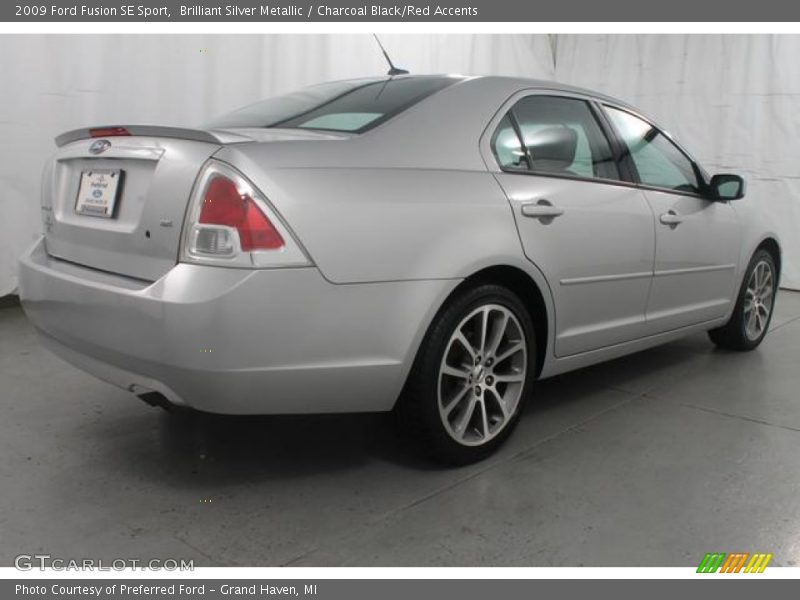 Brilliant Silver Metallic / Charcoal Black/Red Accents 2009 Ford Fusion SE Sport