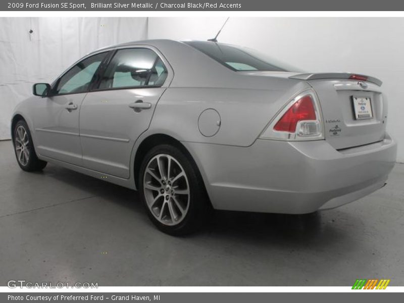 Brilliant Silver Metallic / Charcoal Black/Red Accents 2009 Ford Fusion SE Sport