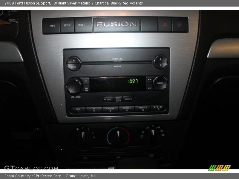 Brilliant Silver Metallic / Charcoal Black/Red Accents 2009 Ford Fusion SE Sport