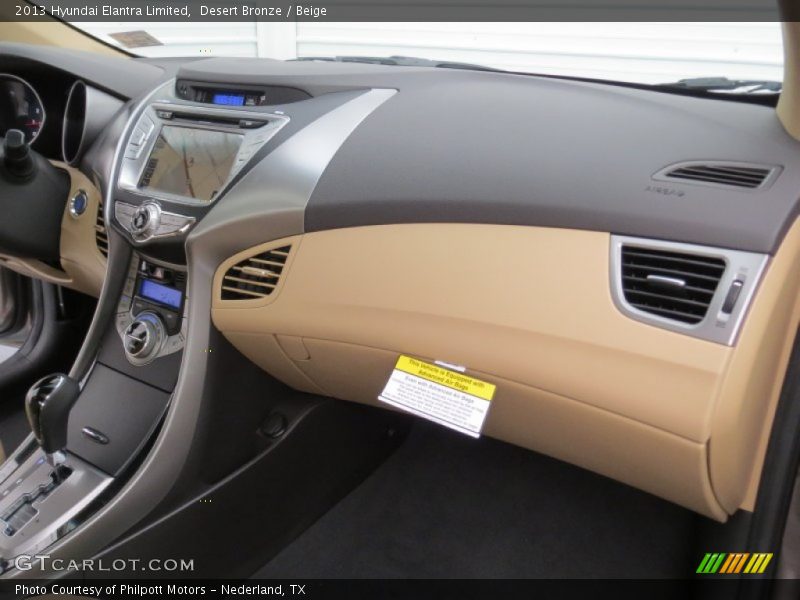 Desert Bronze / Beige 2013 Hyundai Elantra Limited