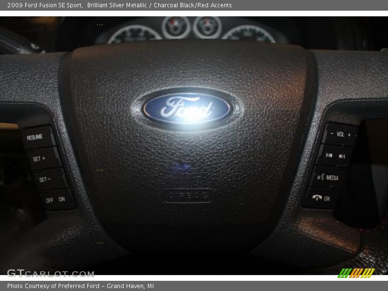 Brilliant Silver Metallic / Charcoal Black/Red Accents 2009 Ford Fusion SE Sport