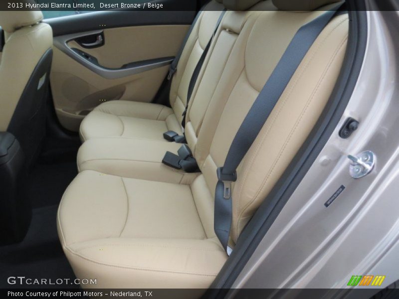 Rear Seat of 2013 Elantra Limited