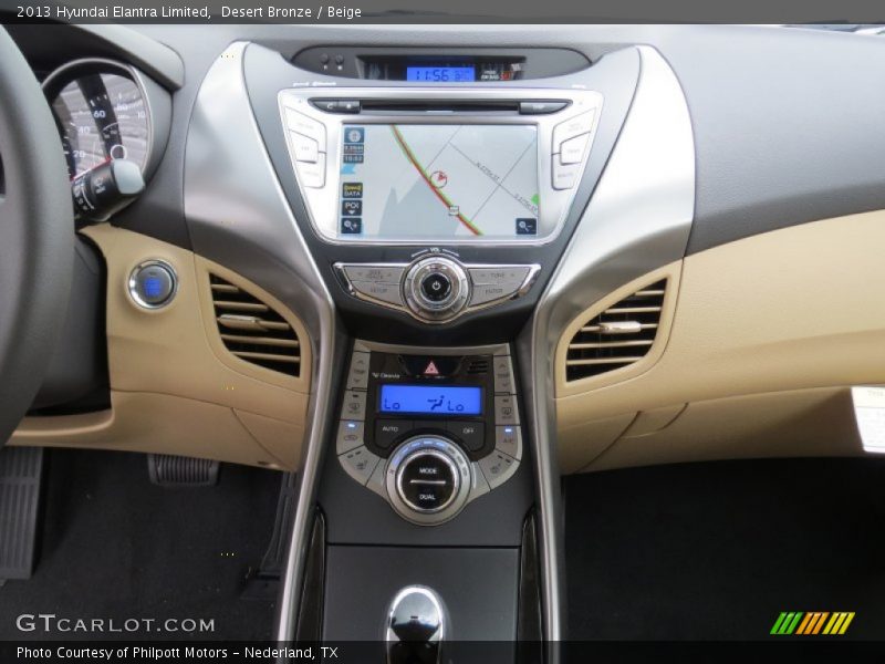 Controls of 2013 Elantra Limited