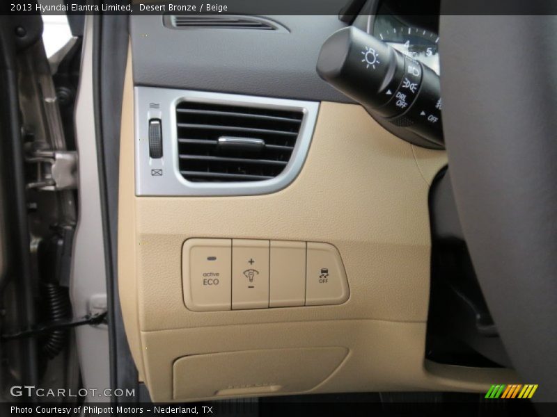 Controls of 2013 Elantra Limited