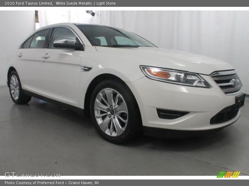 White Suede Metallic / Light Stone 2010 Ford Taurus Limited