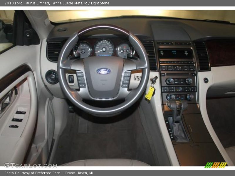 White Suede Metallic / Light Stone 2010 Ford Taurus Limited